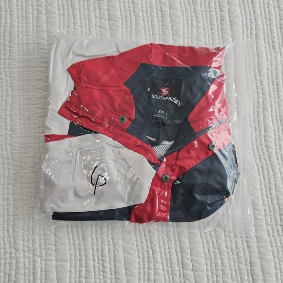 Southpole Windbreaker Pullover Men's XXL Red White Blue Packable Lightweight - Picture 16 of 16